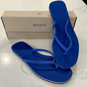 New Blue Rothys flip Flops Size 8 Retired